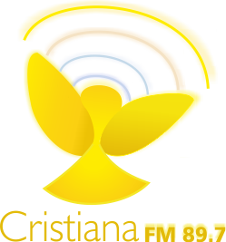 Logo Cristiana FM 89.7 – Paloma con ondas de radio